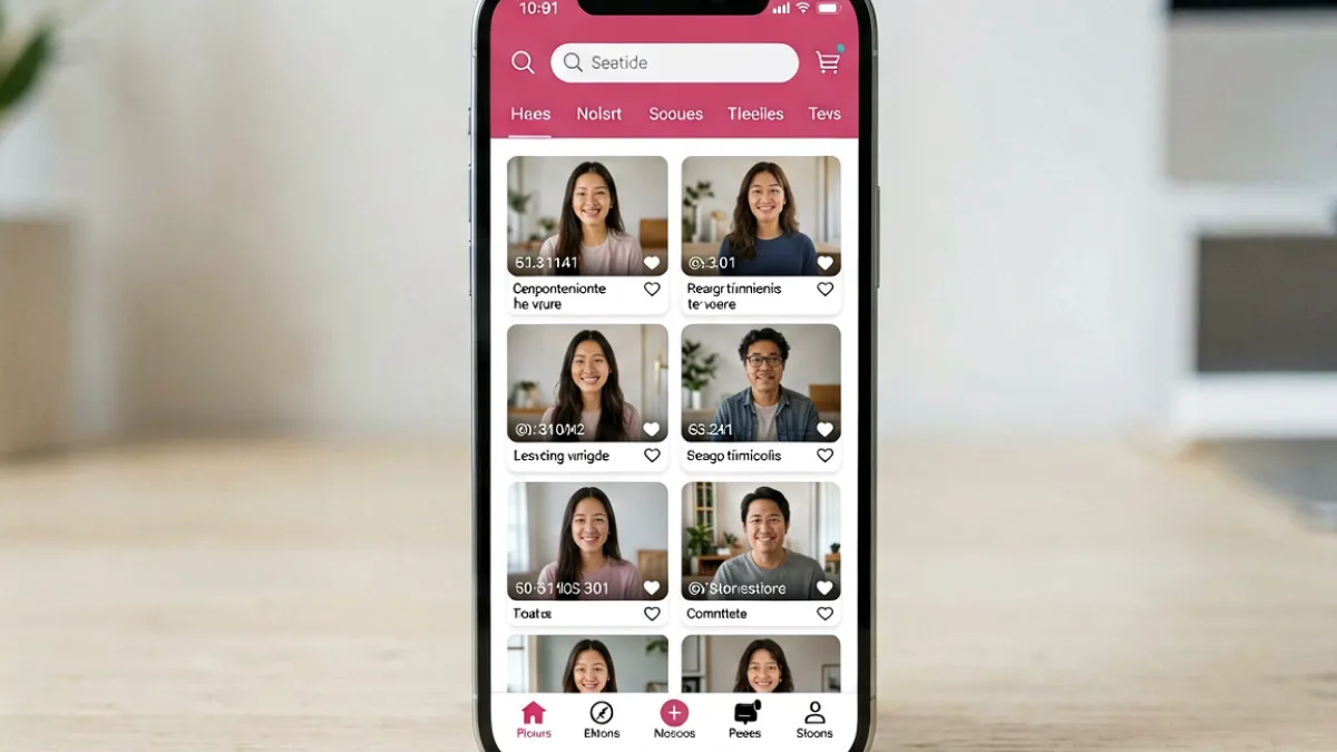 蜜桃811TV直播APP下载后的主界面截图，展示直播间列表、分类导航与搜索功能区域